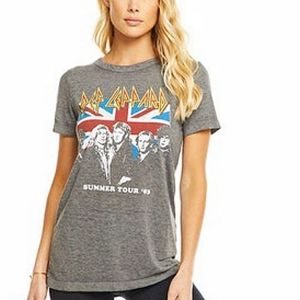 Chaser Graphic Small Def Leppard Band tee grey